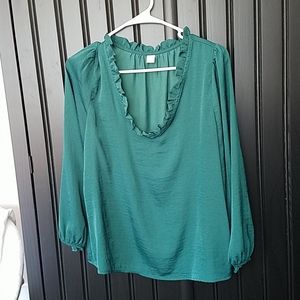 $5 Green Long Sleeved Blouse